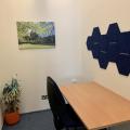 Interior of room with desk and chair
