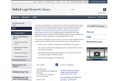 Oxford Legal Research Library