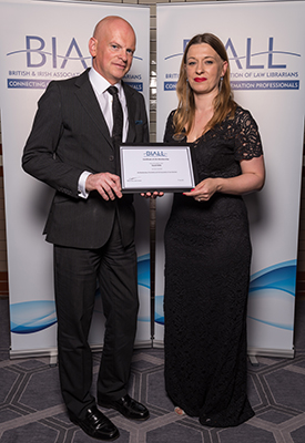 David Wills receives BIALL Life Membership Award