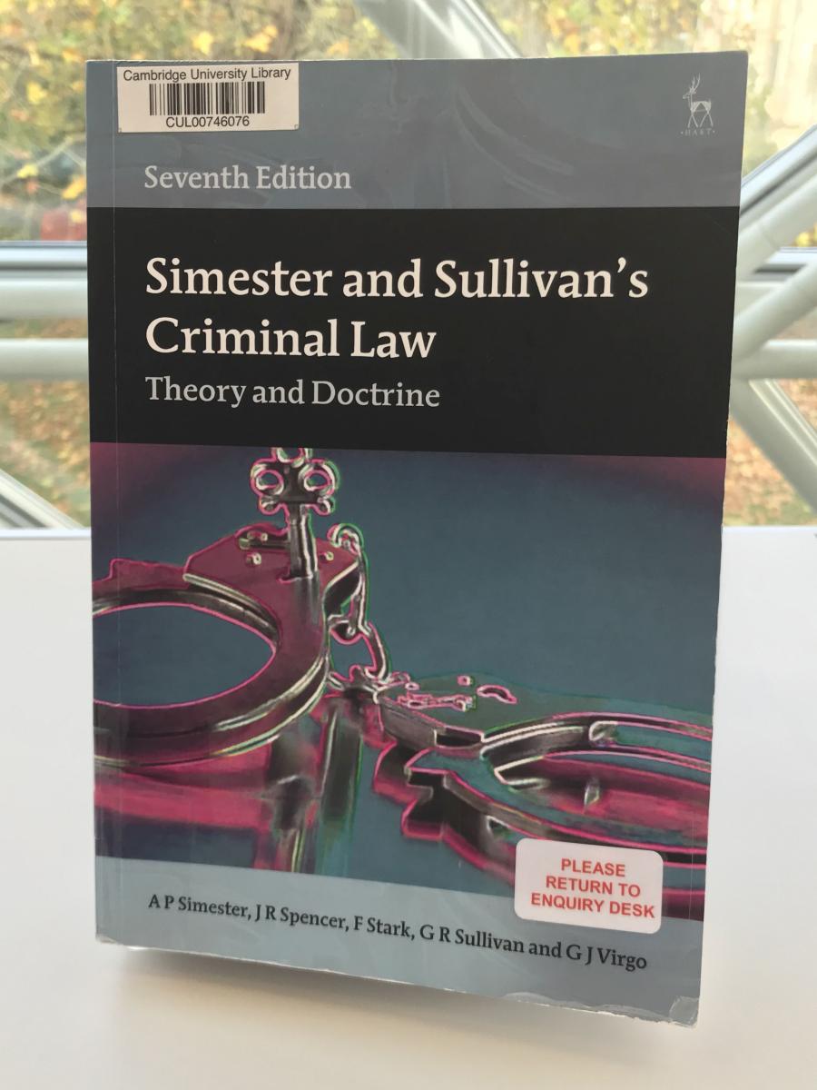 Front cover of Simester and Sullivan's Criminal Law