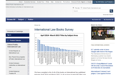 Squire adds subscription to Oxford Scholarly Authorities on International Law (OSAIL)